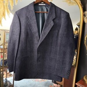 Yves Saint Laurent (YSL) Men’s Slate Blue Navy Suit Jacket Blazer Made in France